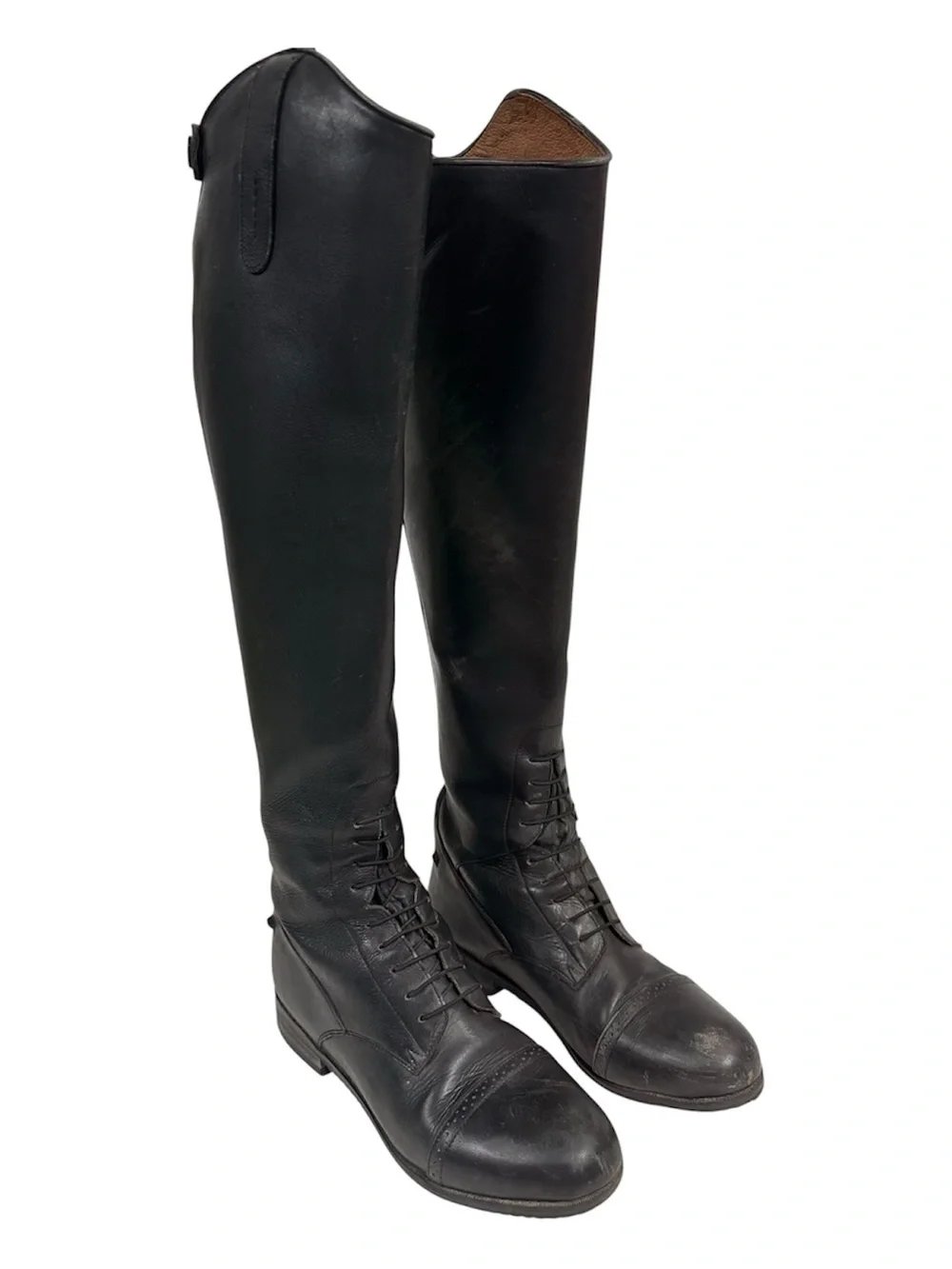 Ovation Equestrian Black Knee-High Lace-Up Riding Boots - Women's 467446